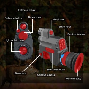 PARD NV007V Clip de visión nocturna en la cámara de caza monocular óptica para la aplicación WIFI al aire libre